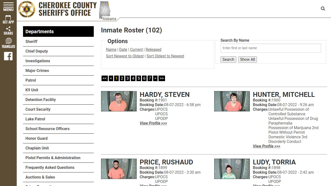 Inmate Roster - Cherokee County Sheriff AL